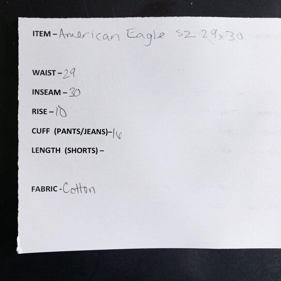 American Eagle Slim Straight Jeans Mens Size 30x32 Green - Picture 7 of 7